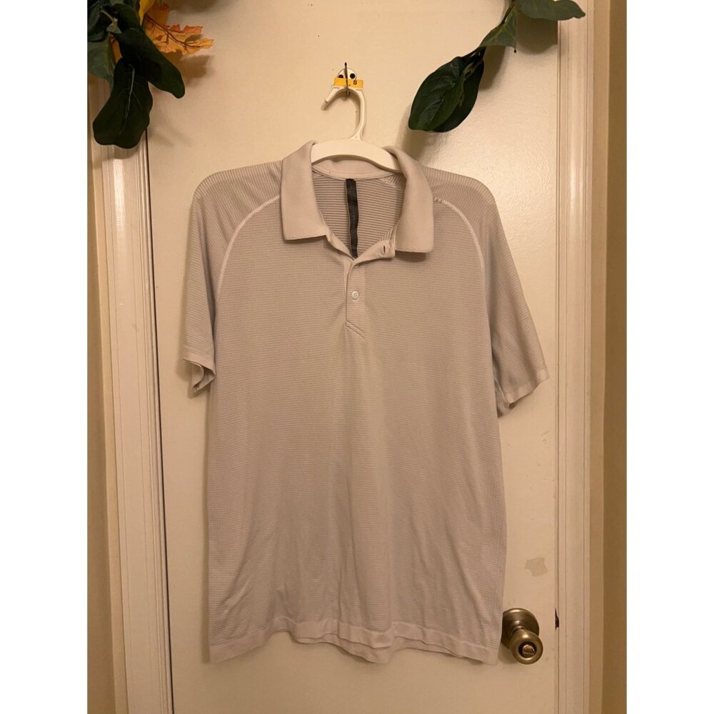 Lululemon Polo Shirt Performance Men’s Large~. Lightweight Athletic Tennis Prepp - Picture 2 of 13
